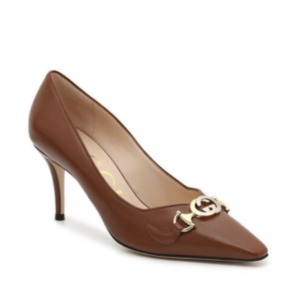 Gucci Shoes - NIB Gucci Zumi 75 Pump Cognac Leather Pumps
